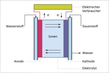 Schema Brennstoffzelle