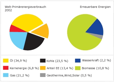 Diagramm Struktur Primärenergieverbrauch 2002